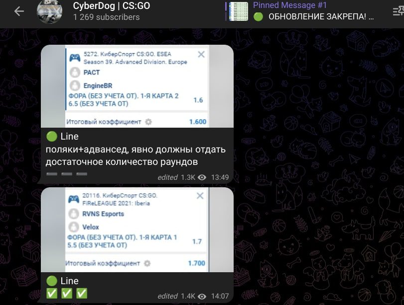 Cyberdog телеграм пост прогнозы