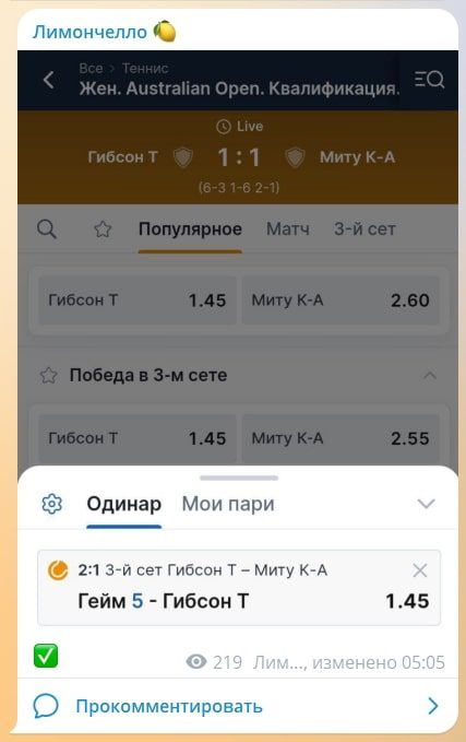 Лимончелло телеграм пост прогноз