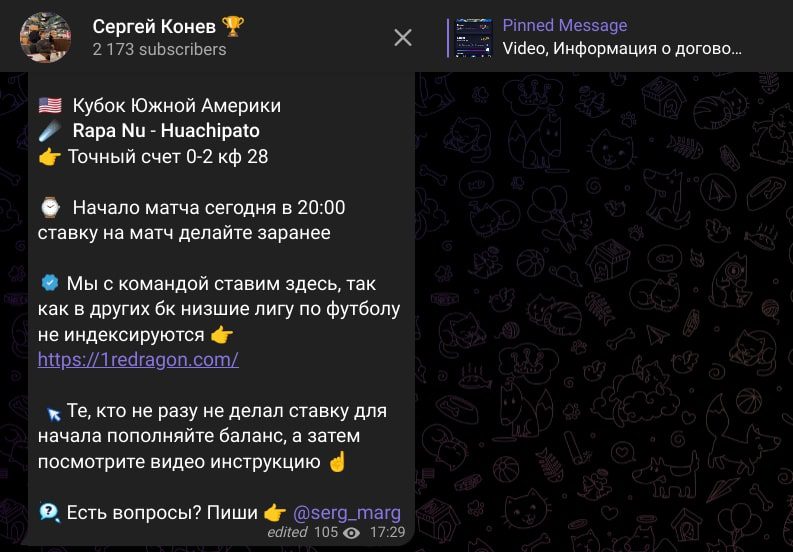 Сергей Конев телеграм пост