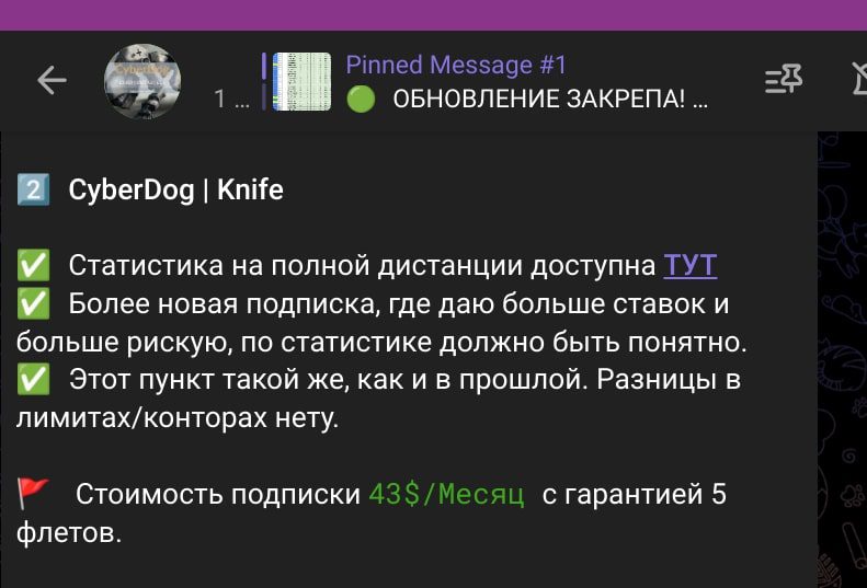 Cyberdog телеграм пост