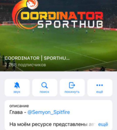 COORDINATOR | SPORTHUB телеграм