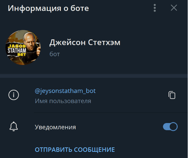 Телеграмм Jason Statham