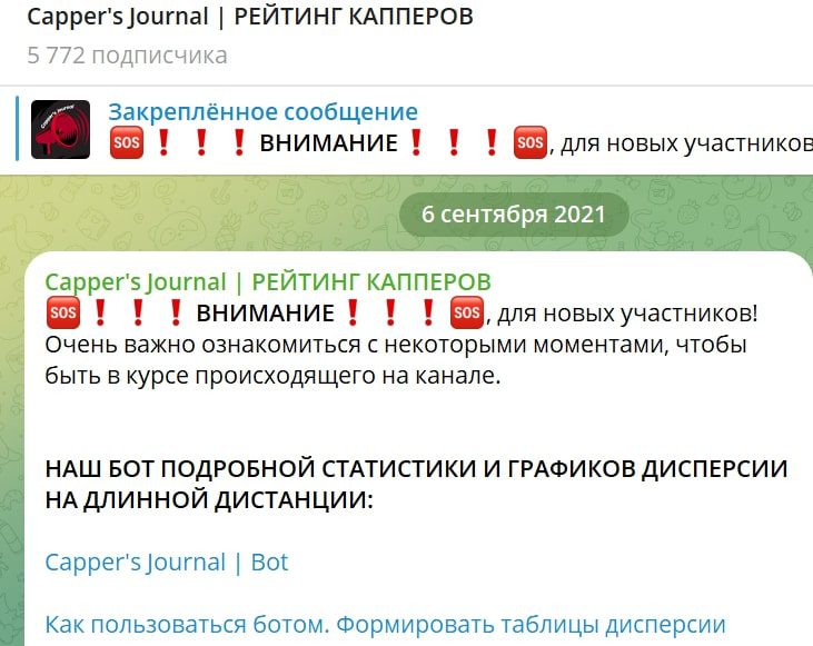 Capper's Journal телеграм пост
