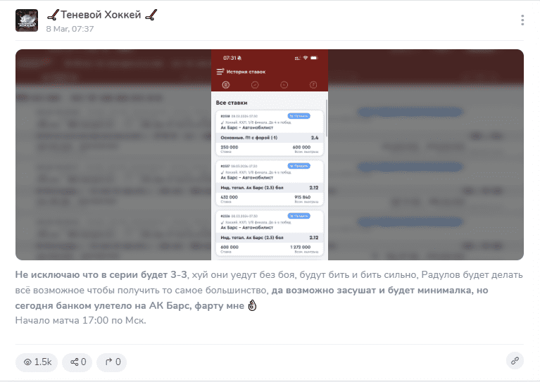 Теневой хоккей Телеграмм-канал Теневой хоккей Телеграмм-канал
